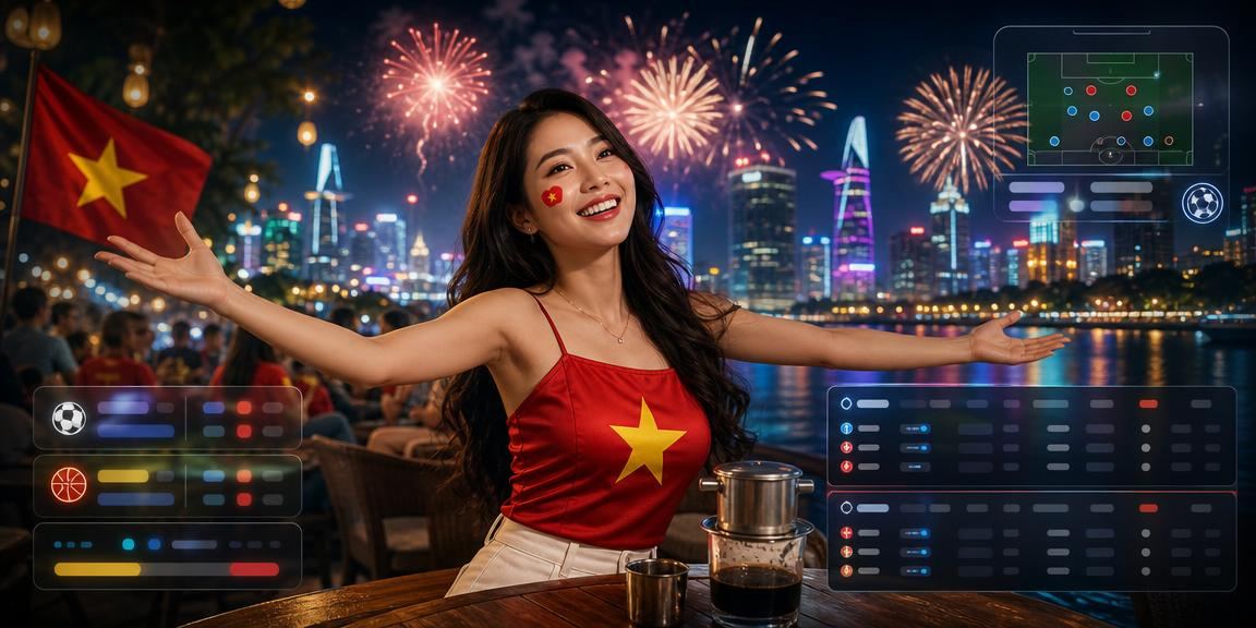 Người dùng TP.HCM ngồi cà phê theo dõi kết quả xổ số và cá cược trực tuyến trên điện thoại