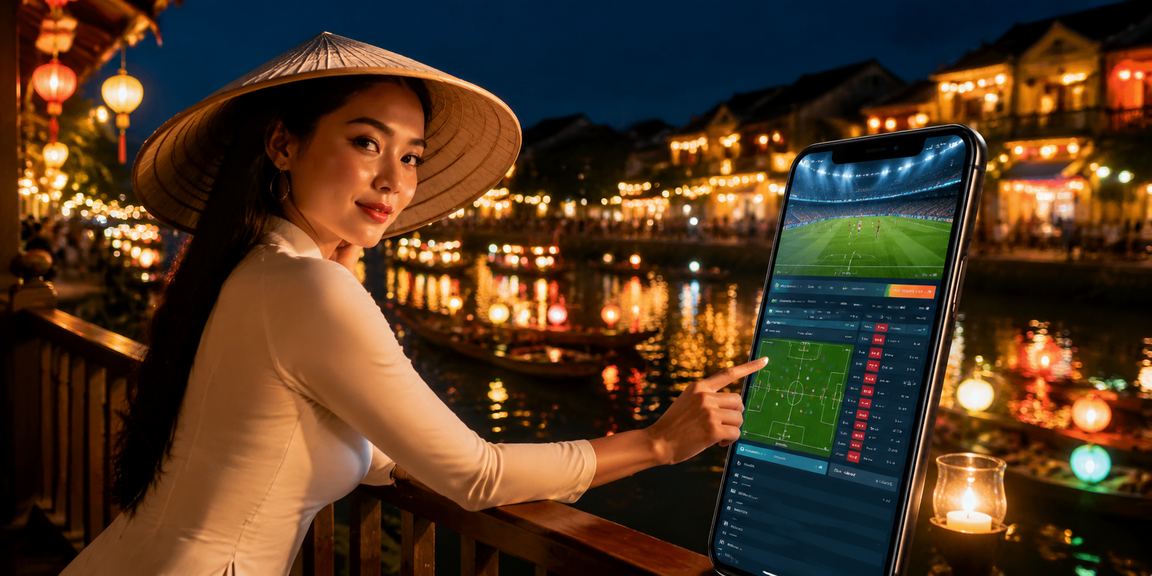 Người dùng Hội An trải nghiệm casino trực tuyến trên điện thoại di động với nón lá truyền thống